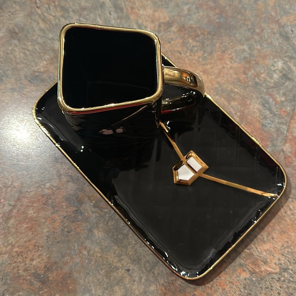 Ceramic Purse Coffee Cup and Plate! - Picture 3 of 3